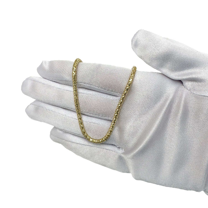 10K Yellow Gold 3mm Round Link Chain (Hollow) 18" - 22" - WJD Exclusives