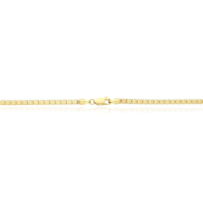 Real 10K Gold 3mm Round Link Chain Necklace 18", 20", 22"