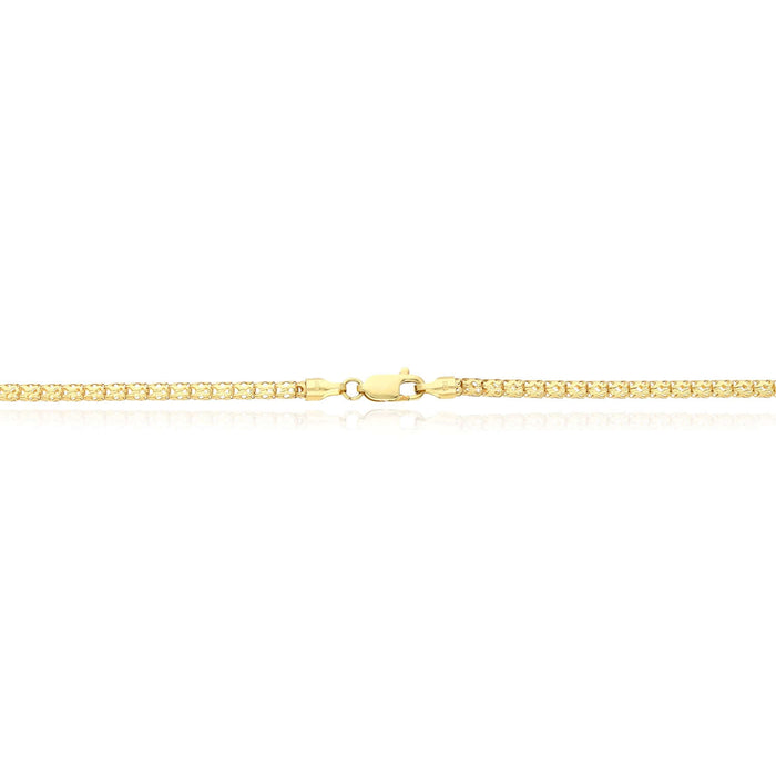 10K Yellow Gold 3mm Round Link Chain (Hollow) 18" - 22" - WJD Exclusives