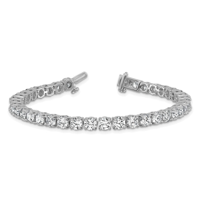 2.00 - 25.00CTW Lab - Grown Diamond 14K White Gold 2mm - 7mm Tennis Bracelet 7" - WJD Exclusives