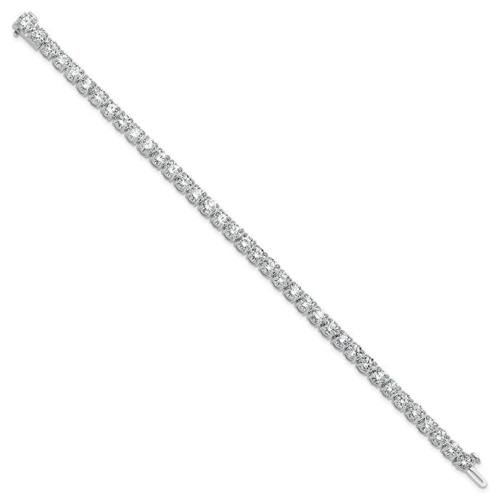 2.00 - 25.00CTW Lab - Grown Diamond 14K White Gold 2mm - 7mm Tennis Bracelet 7" - WJD Exclusives