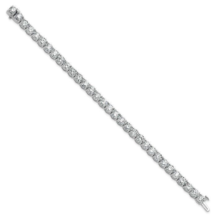 2.00 - 25.00CTW Lab - Grown Diamond 14K White Gold 2mm - 7mm Tennis Bracelet 7" - WJD Exclusives