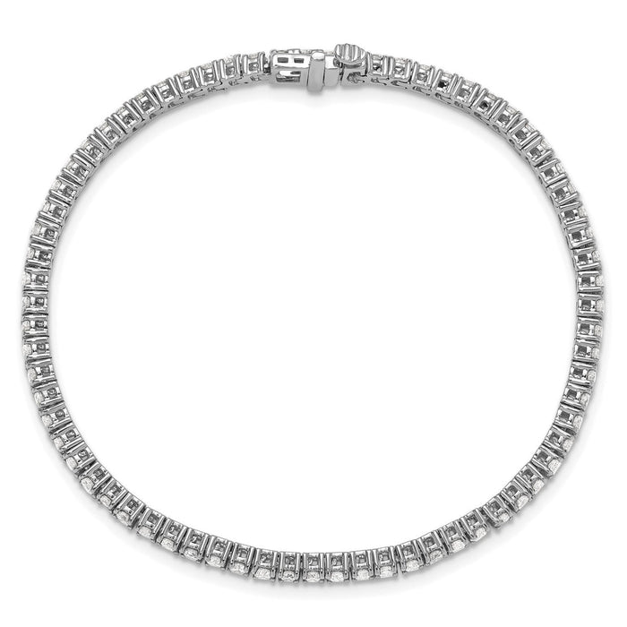 2.00 - 25.00CTW Lab - Grown Diamond 14K White Gold 2mm - 7mm Tennis Bracelet 7" - WJD Exclusives