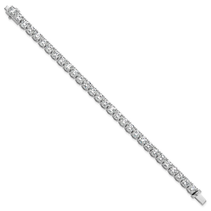 2.00 - 25.00CTW Lab - Grown Diamond 14K White Gold 2mm - 7mm Tennis Bracelet 7" - WJD Exclusives