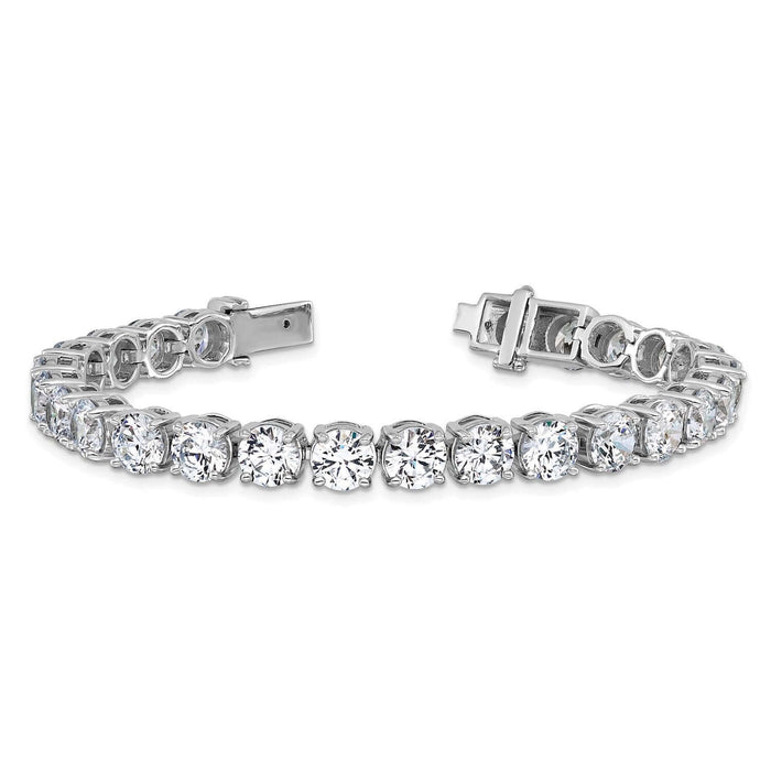 2.00 - 25.00CTW Lab - Grown Diamond 14K White Gold 2mm - 7mm Tennis Bracelet 7" - WJD Exclusives