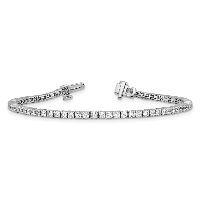 2.00 - 25.00CTW Lab - Grown Diamond 14K White Gold 2mm - 7mm Tennis Bracelet 7" - WJD Exclusives