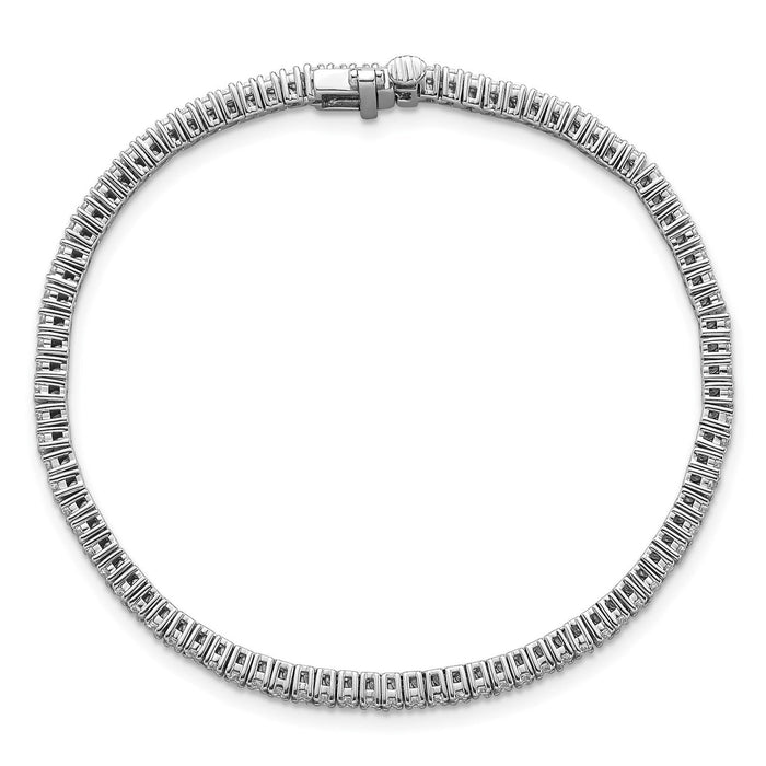 2.00 - 25.00CTW Lab - Grown Diamond 14K White Gold 2mm - 7mm Tennis Bracelet 7" - WJD Exclusives