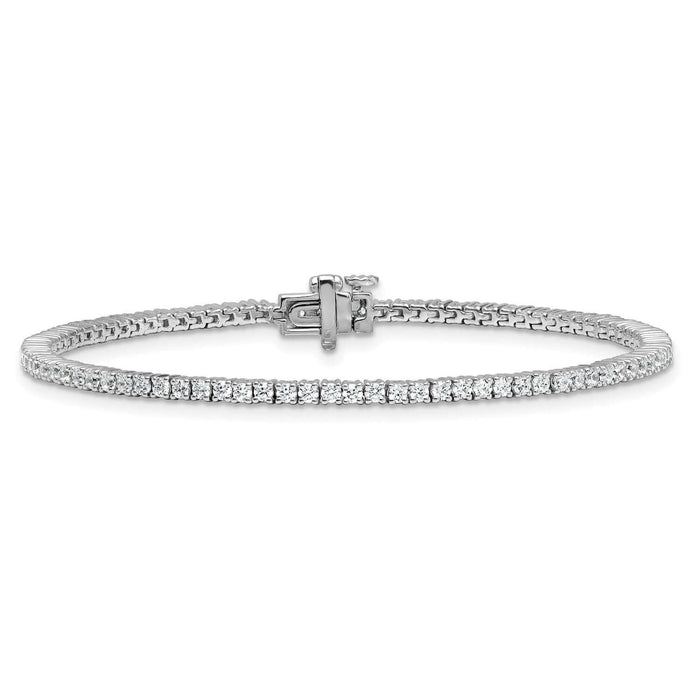 2.00 - 25.00CTW Lab - Grown Diamond 14K White Gold 2mm - 7mm Tennis Bracelet 7" - WJD Exclusives
