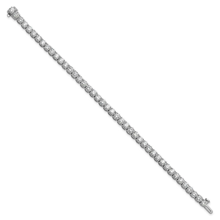2.00 - 25.00CTW Lab - Grown Diamond 14K White Gold 2mm - 7mm Tennis Bracelet 7" - WJD Exclusives