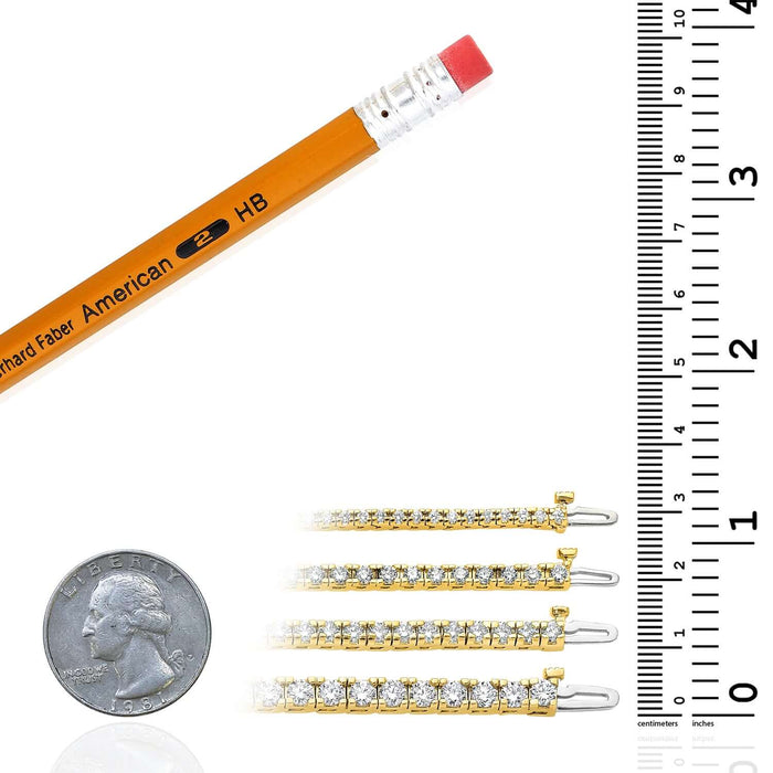 1.25 - 6.45CTW Lab - Grown Diamond 14K Yellow Gold 3mm - 5mm Tennis Bracelet 7" - WJD Exclusives