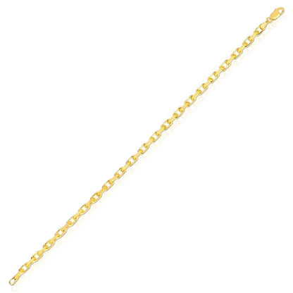 Real 10K Gold 3.5mm French Cable Bracelet 8.25"