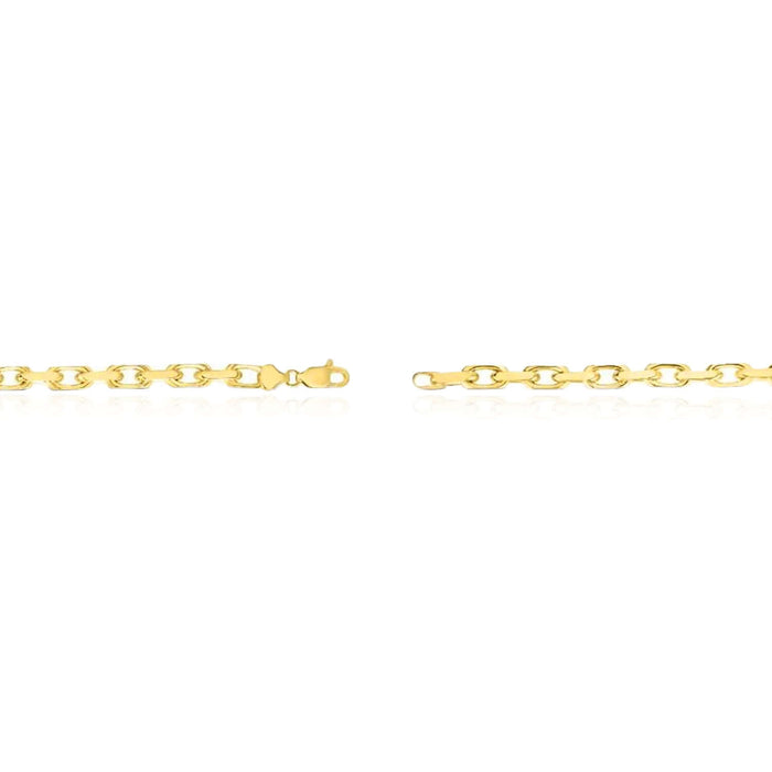 10K Yellow Gold 4.8mm French Cable Chain (Solid Links) 20" - 26" - WJD Exclusives