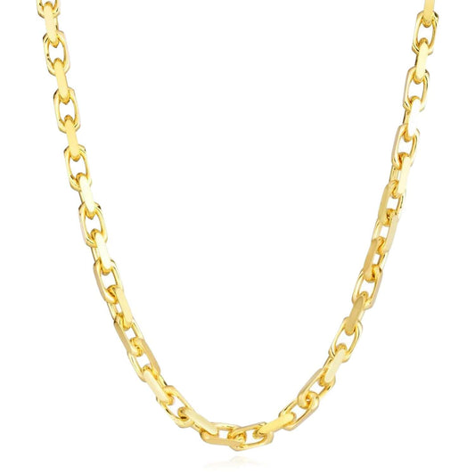 Real 10K Solid Gold 4.8mm French Cable Chain Necklace 20"-26"