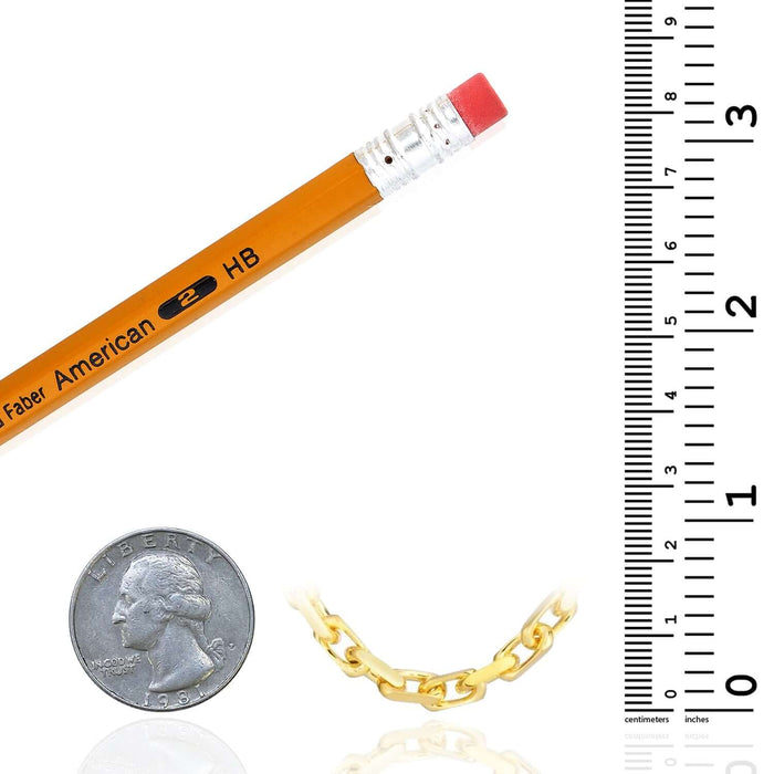 10K Yellow Gold 4.8mm French Cable Chain (Solid Links) 20" - 26" - WJD Exclusives