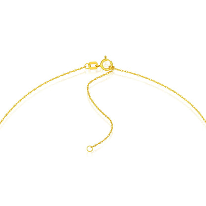 Real 14K Gold Puffy Beaded Cross Pendant Necklace 16-18"