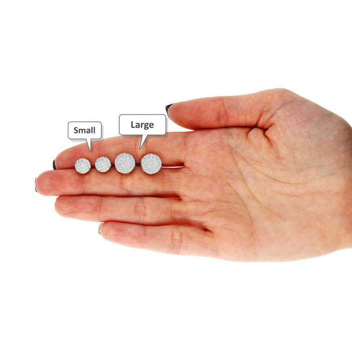 10K Yellow Gold Micro Pave Natural Diamond Stud Earrings 0.20Ct-0.30Ct