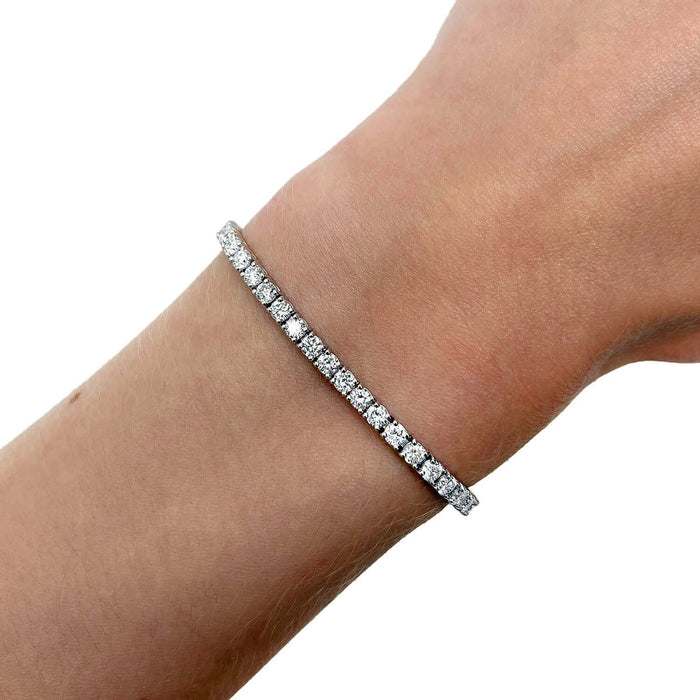 5.75CTW Lab - Grown Diamond 14K White Gold 3.2mm Tennis Bracelet 7" - WJD Exclusives