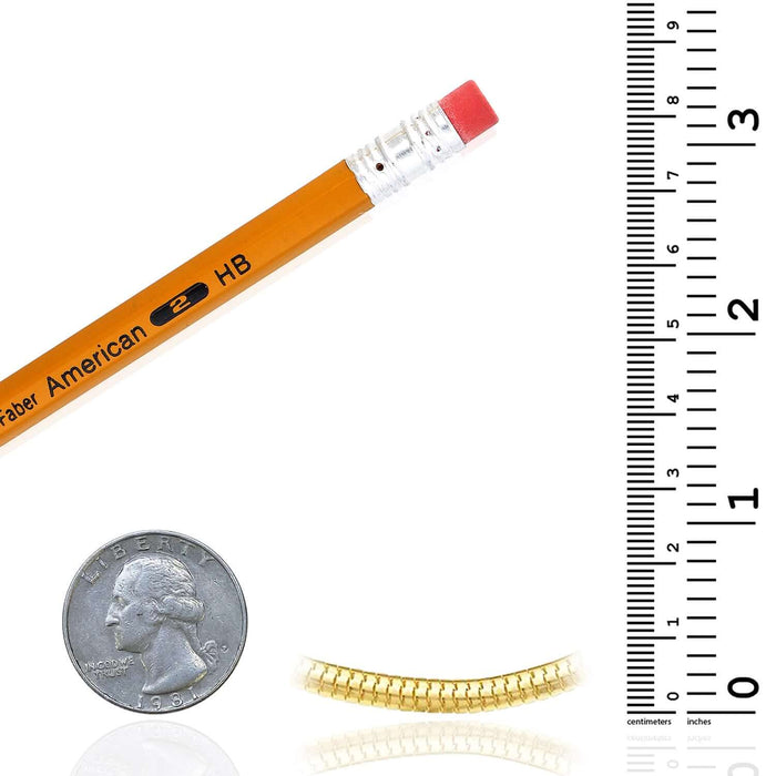 14K Yellow Gold 4.5mm Lite Oval Snake Chain (Hollow) 16" - 20" - WJD Exclusives