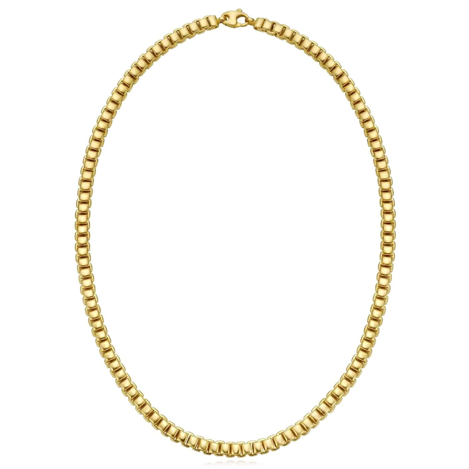 14K Yellow Gold 6mm Venetian Chain (Solid Links) 18