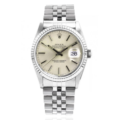 Rolex Datejust 36MM 16234 18K White Gold & Stainless Steel Jubilee Band Watch