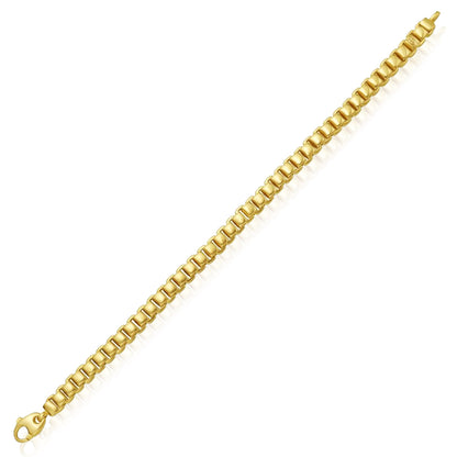 14K Real Gold Lite 6mm Venetian Bracelet 7.25"