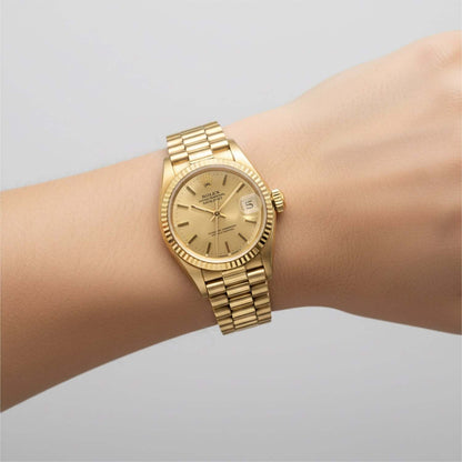 Rolex Datejust 31mm 68278 18K Gold Champagne Women's Watch