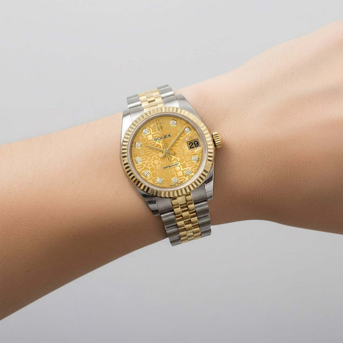 Rolex Datejust 31mm 178273 18K Yellow Gold & Stainless Steel Oyster Band Women's Watch - WJD Exclusives