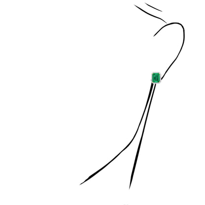 6.75 TCW Natural Diamond & Simulated Green Emerald 10K Gold Stud Earrings 13mm - WJD Exclusives