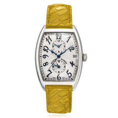 NEW Franck Muller Master Banker 2852 MB 18k Gold Arabic Dial Yellow Leather Strap Watch - WJD Exclusives