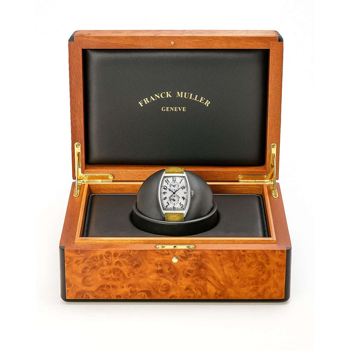 NEW Franck Muller Master Banker 2852 MB 18k Gold Arabic Dial Yellow Leather Strap Watch - WJD Exclusives