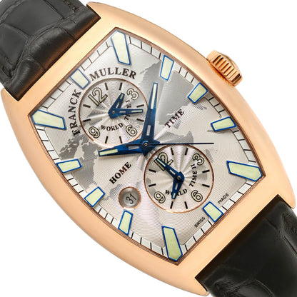40mm NEW Franck Muller Master Banker 8880 MB Stick Indexes Dial Black Leather Strap Watch