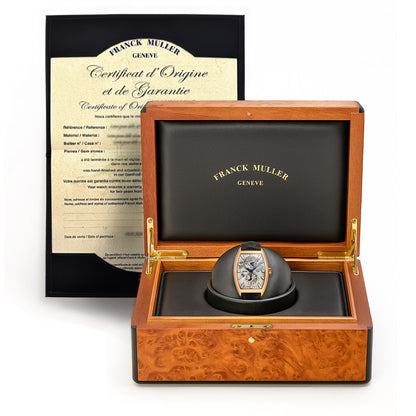 NEW Franck Muller Master Banker 8880 MB Stick Indexes Dial Black Leather Strap Watch