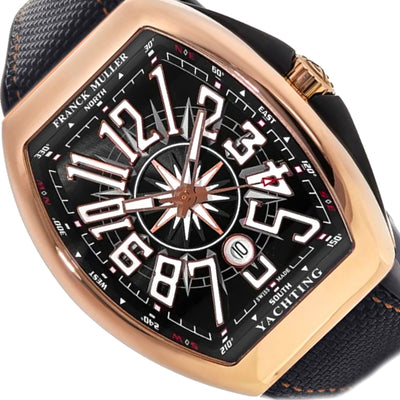 NEW Franck Muller Vanguard Yachting 45SCYACHTGLD 18K Rose Gold 45MM Black Dial Watch