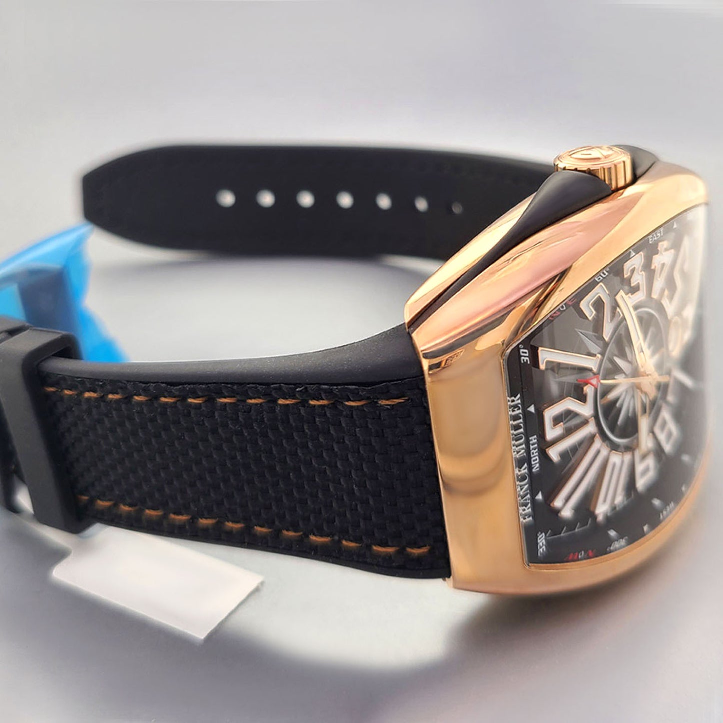 NEW Franck Muller Vanguard Yachting 18k Rose Gold 45MM Black Dial Watch