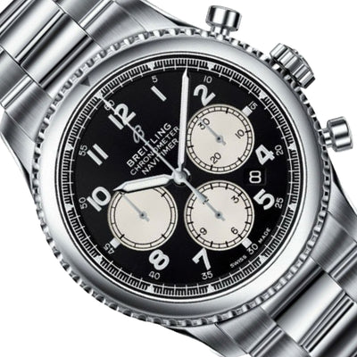 NEW Breitling Navitimer 43MM A13314101B1A1 8 Black Dial Stainless Steel Men's Watch