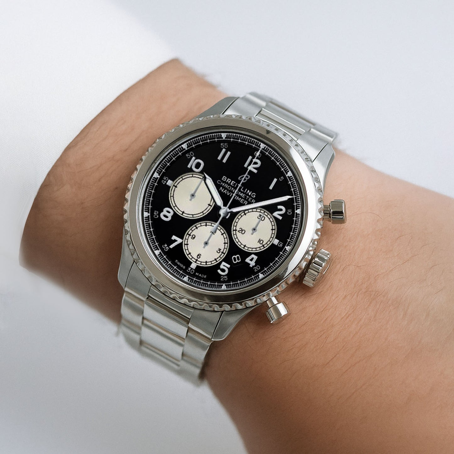 NEW Breitling Navitimer 8 AB0117131B1A1 Black Dial 43MM Stainless Steel Men's Watch