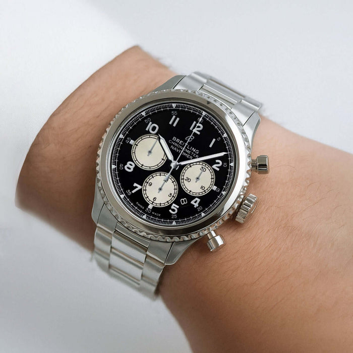NEW Breitling Navitimer 43MM A13314101B1A1 8 Black Dial Stainless Steel Men's Watch - WJD Exclusives