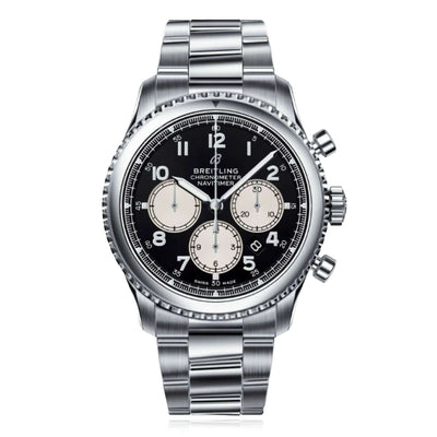 NEW Breitling Navitimer 43MM A13314101B1A1 8 Black Dial Stainless Steel Men's Watch - WJD Exclusives