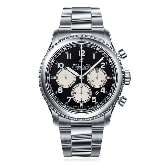 NEW Breitling Navitimer 43MM A13314101B1A1 8 Black Dial Stainless Steel Men's Watch - WJD Exclusives