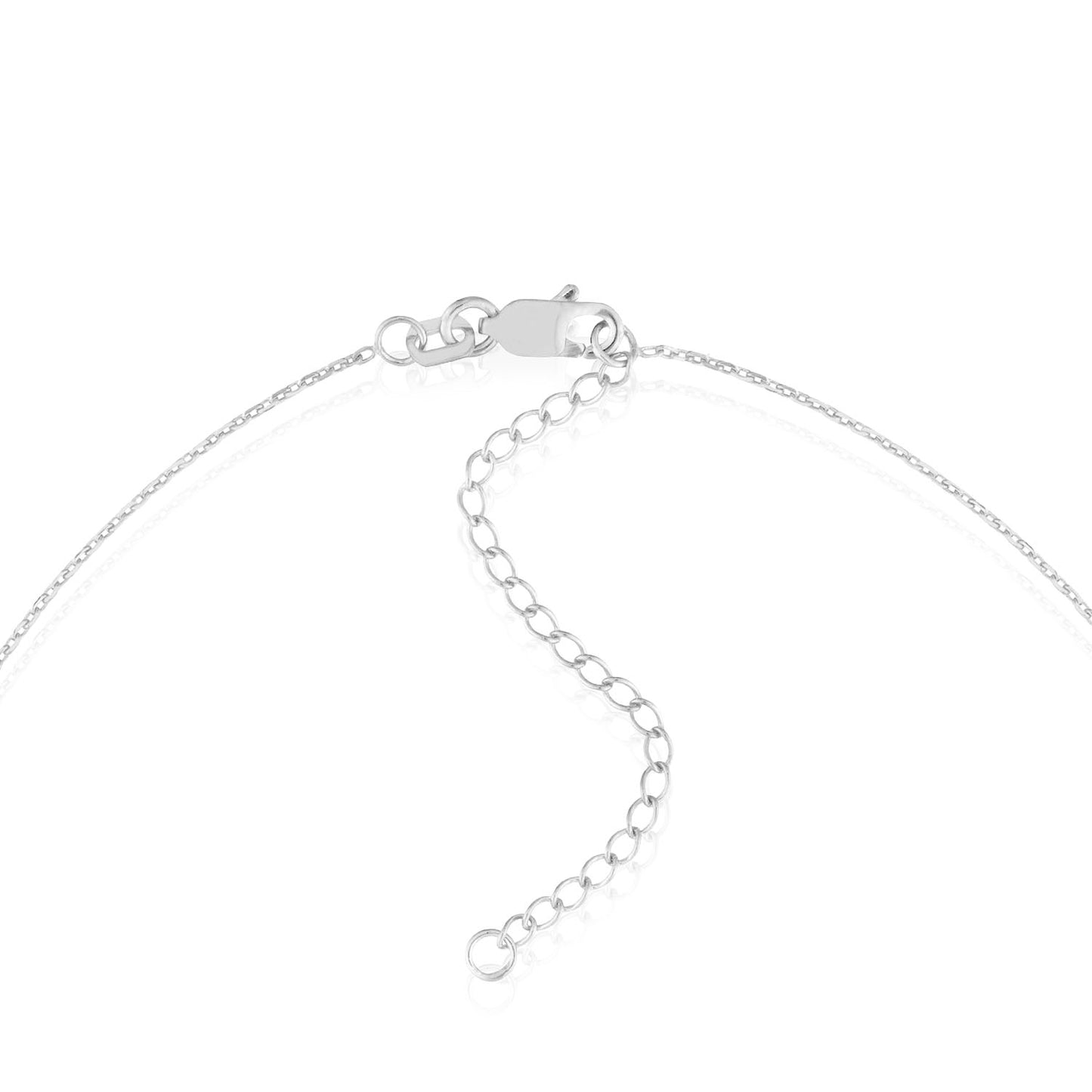 Yellow White Rose Gold Plated Sterling Silver CZ Bar Lariat Necklace 16"-18"