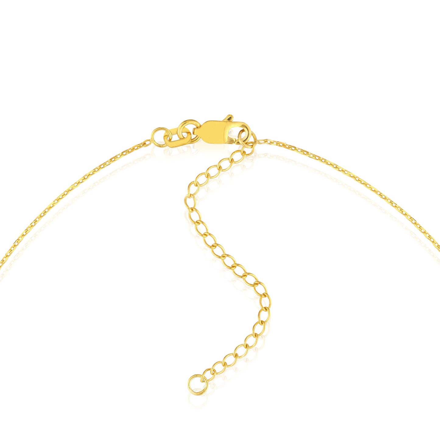 Yellow White Rose Gold Plated Sterling Silver CZ Bar Lariat Necklace 16"-18"