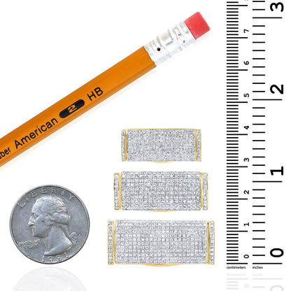 Natural Diamond 10K Yellow Gold 10-14mm (Solid) Lock Box Clasp For Miami Cuban Chain
