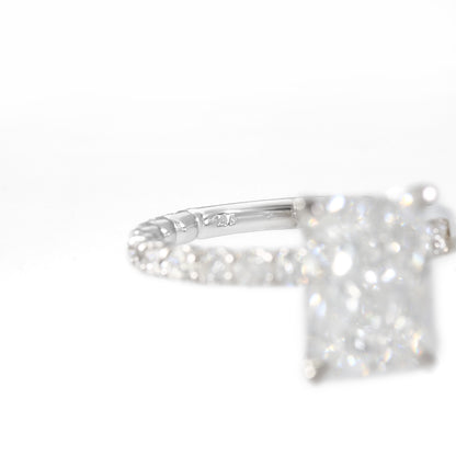 3.90TCW Lab - Grown Radiant - Cut Diamonds 14k White Gold Engagement Ring - WJD Exclusives