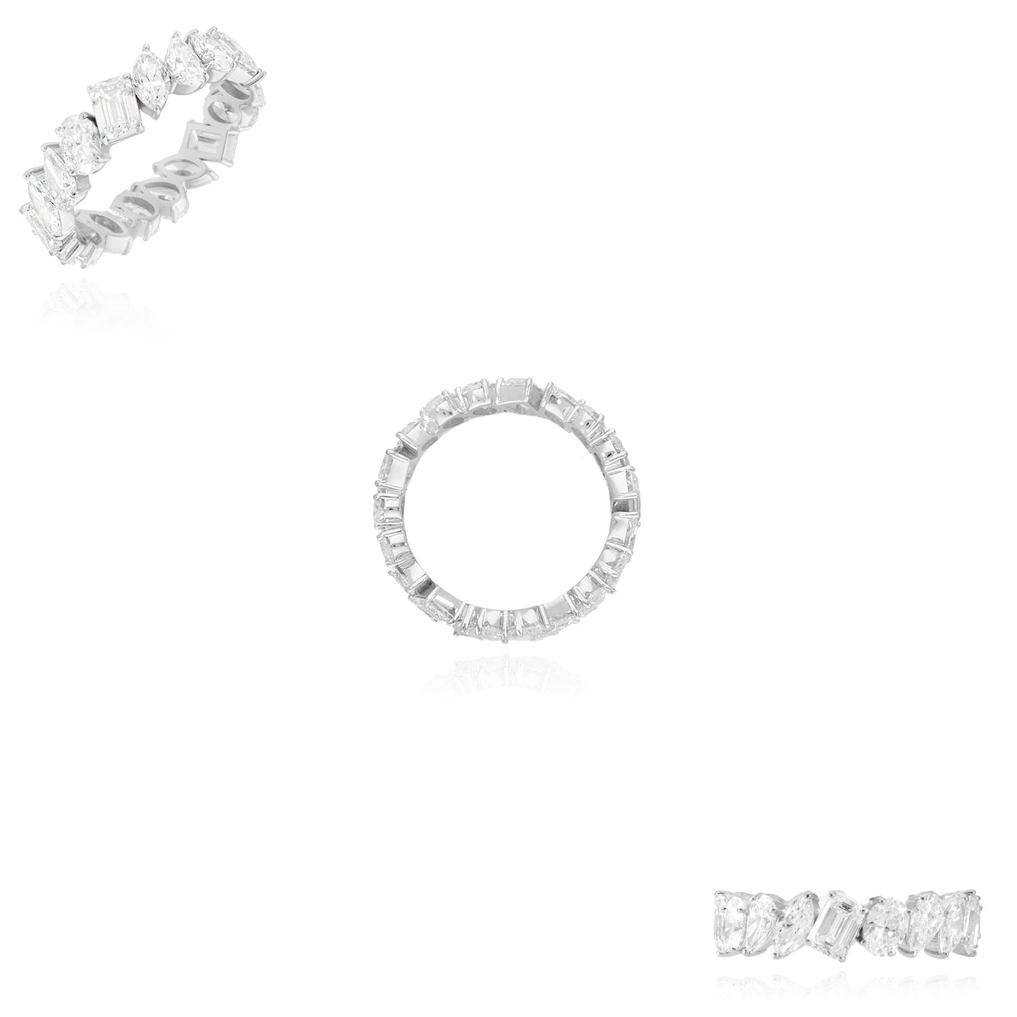 4.66 TCW Lab-Grown Diamond 14K White Gold Eternity Band