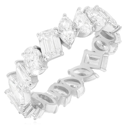 4.66 TCW Lab-Grown Diamond 14K White Gold Eternity Band
