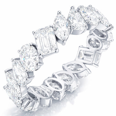 4.66 TCW Lab-Grown Diamond 14K White Gold Eternity Band