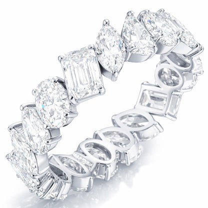 4.66 TCW Lab-Grown Diamond 14K White Gold Eternity Band