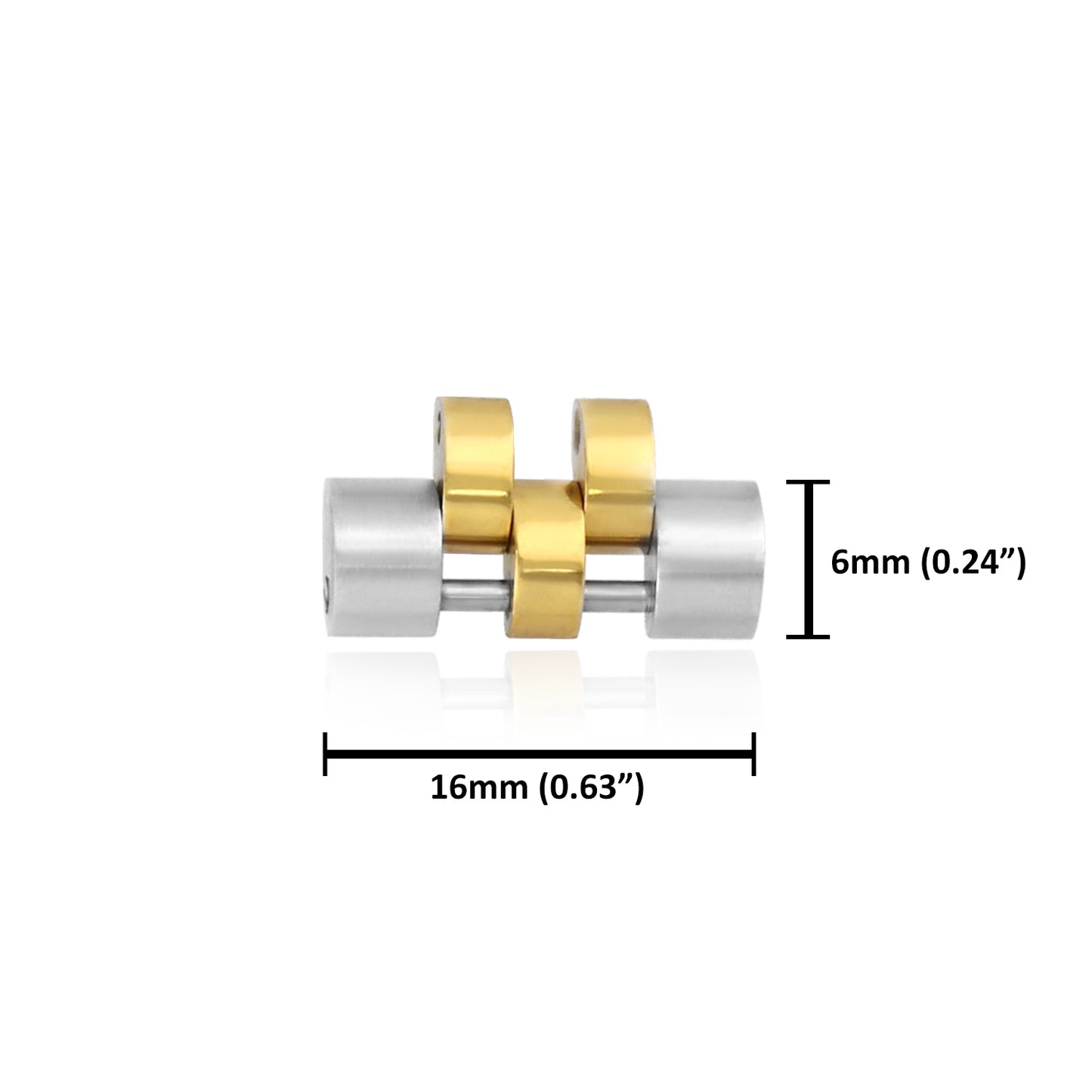 2-Tone Stainless Steel Jubilee Links for Rolex Watch Datejust 36mm Watch