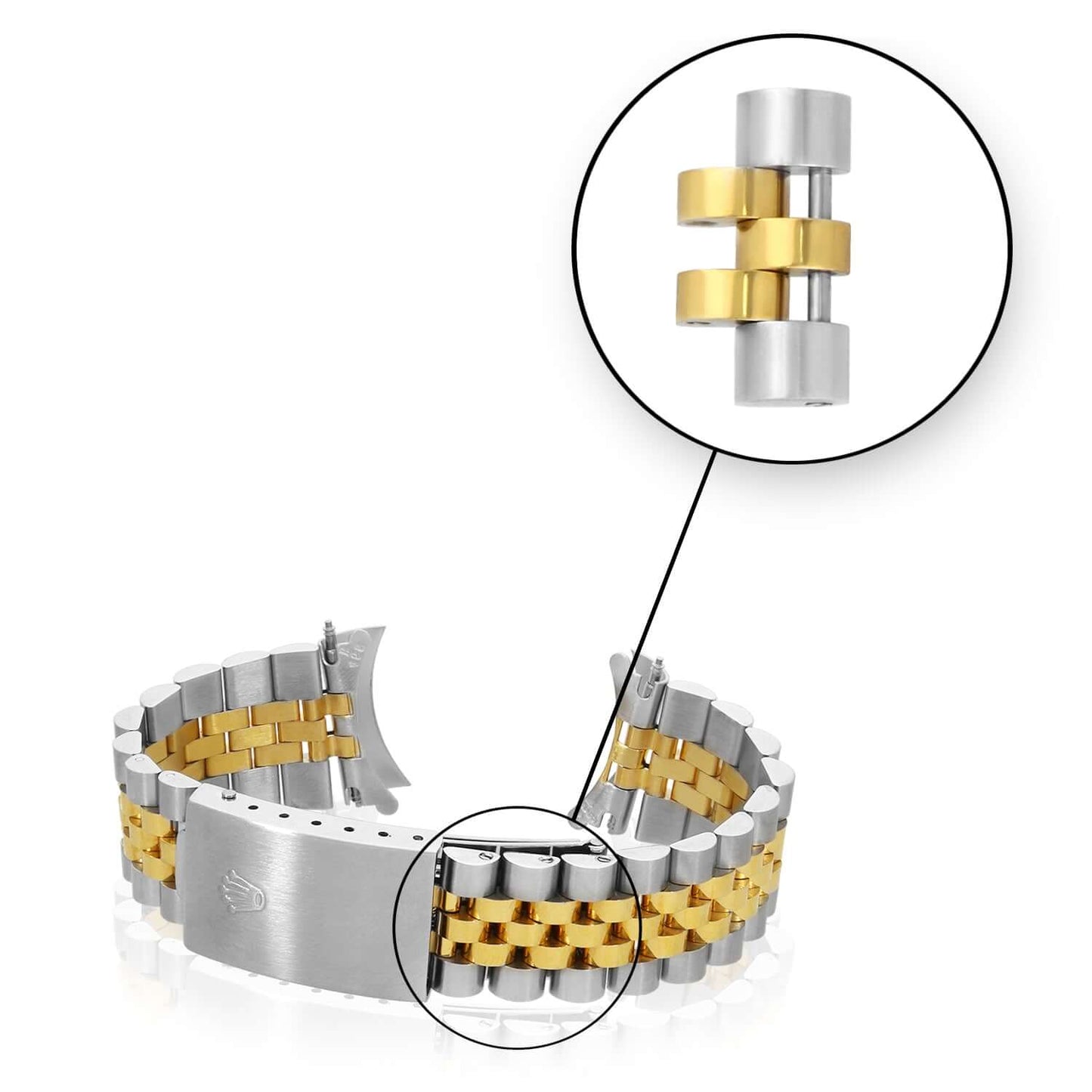 2-Tone Stainless Steel Jubilee Links for Rolex Watch Datejust 36mm Watch