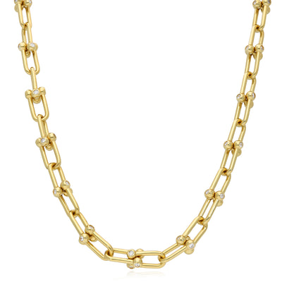 18K Yellow Gold Over Sterling Silver 8mm HardWear Chain (Solid Links) 16"-24"